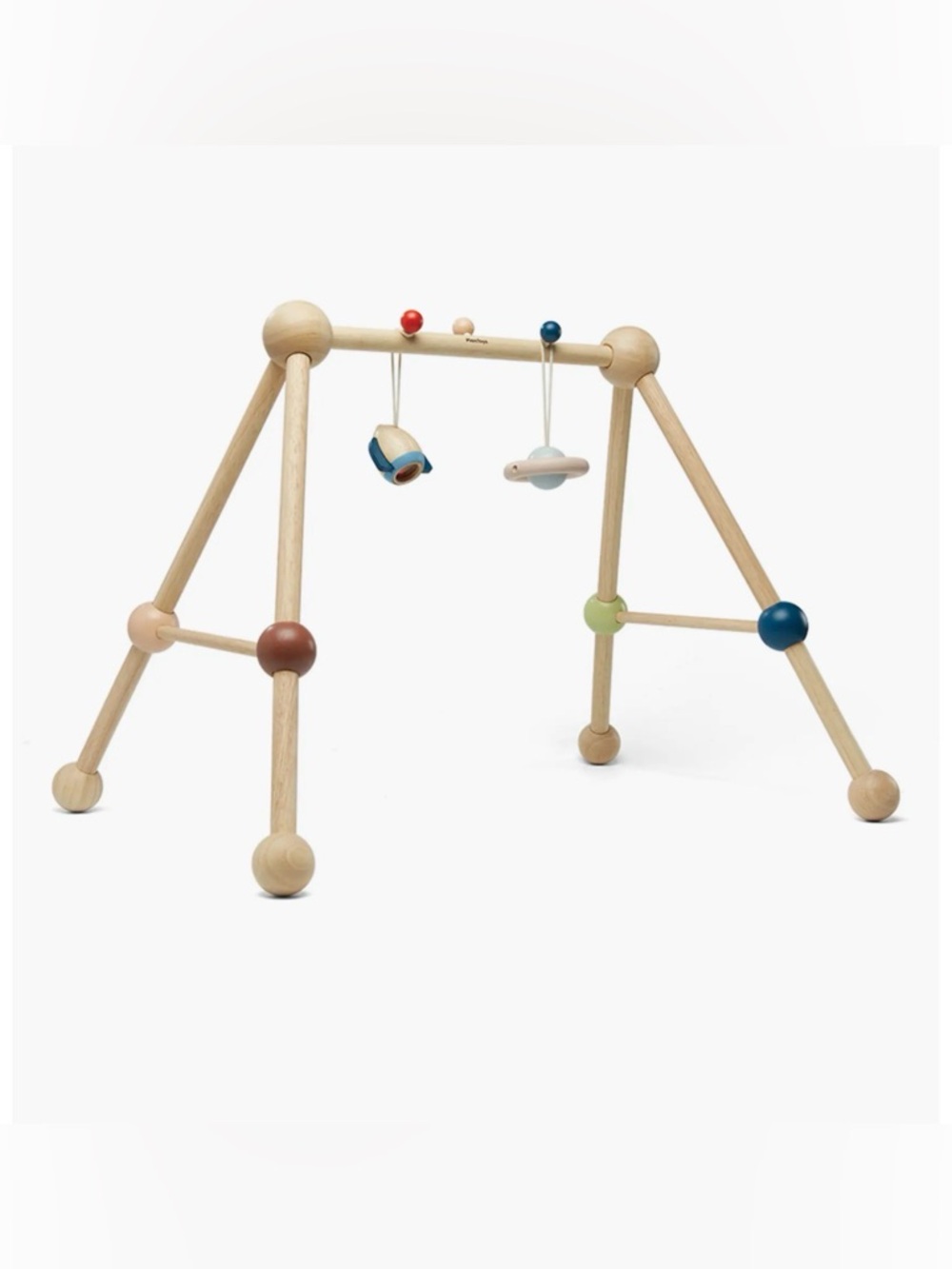 Wooden Baby Gym with Space and planet themed toys -New